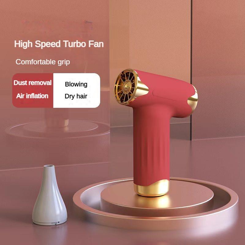 

Multi Functional Mini Violent Turbo Fan Wireless High Speed Hair Dryer Outdoor Camping Rechargeable Dust Removal Blower синий