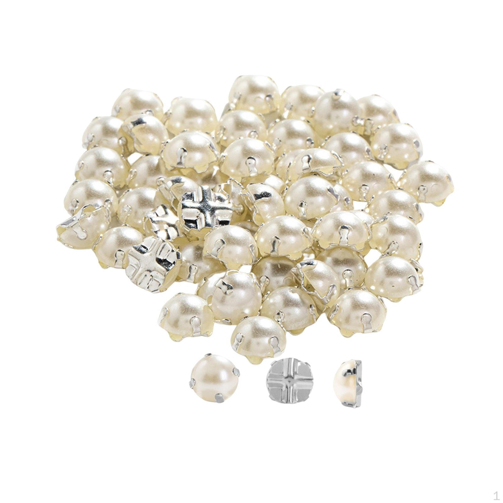 

100 шт., круглые куполообразные жемчужные бусины, аксессуары для самостоятельного изготовления, декоративные стразы с плоской задней частью для сумок, шарфов Argent 5mm 100pcs