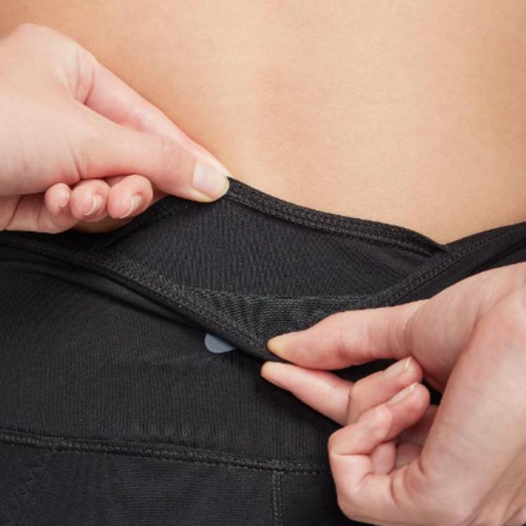 Nike Solid Color High Waist Split Hem Knitted Sports Pants Women Bottoms Black FN4149-010