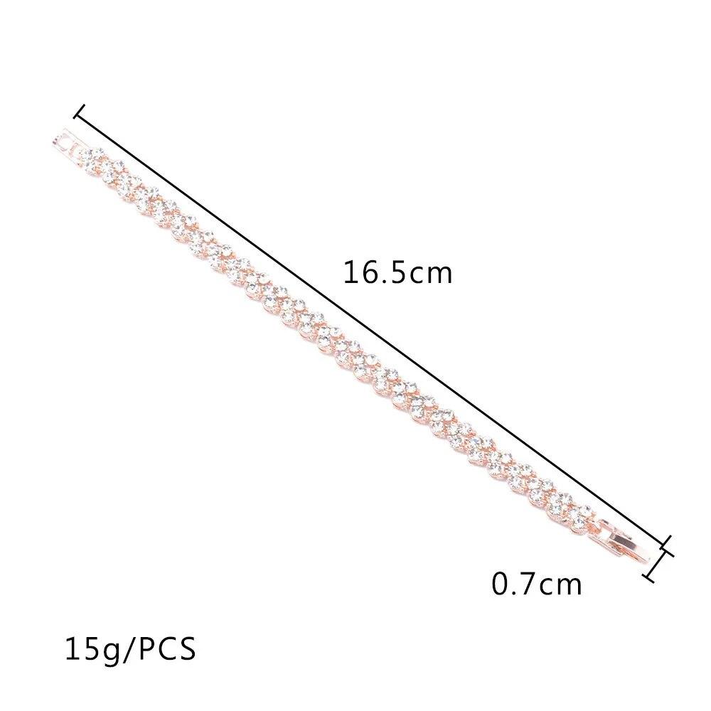 Luxury Roman Crystal Geometric Chain Bracelets for Women Trendy 2026 Goth Full Rhinestone Charm Bangles Wed Jewelry Accessories