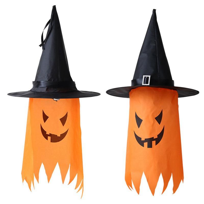 Halloween Ghost Light String Decoration Outdoor/Indoor LED Glowing Witch Hat Halloween Party Yard Tree Garden Decoration Halloween Witch Hat