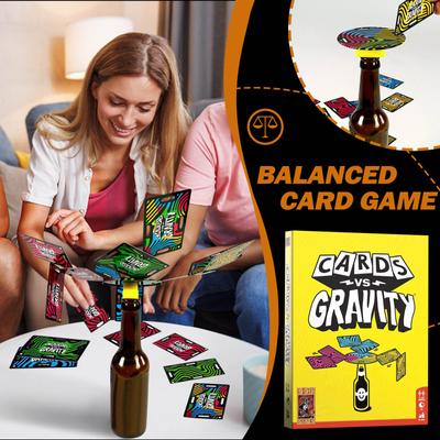 Anti-Gravity Card Balance Travel Game A Fun Card Stacking Game Perfect For Vacations And Camping | 2-4 Players