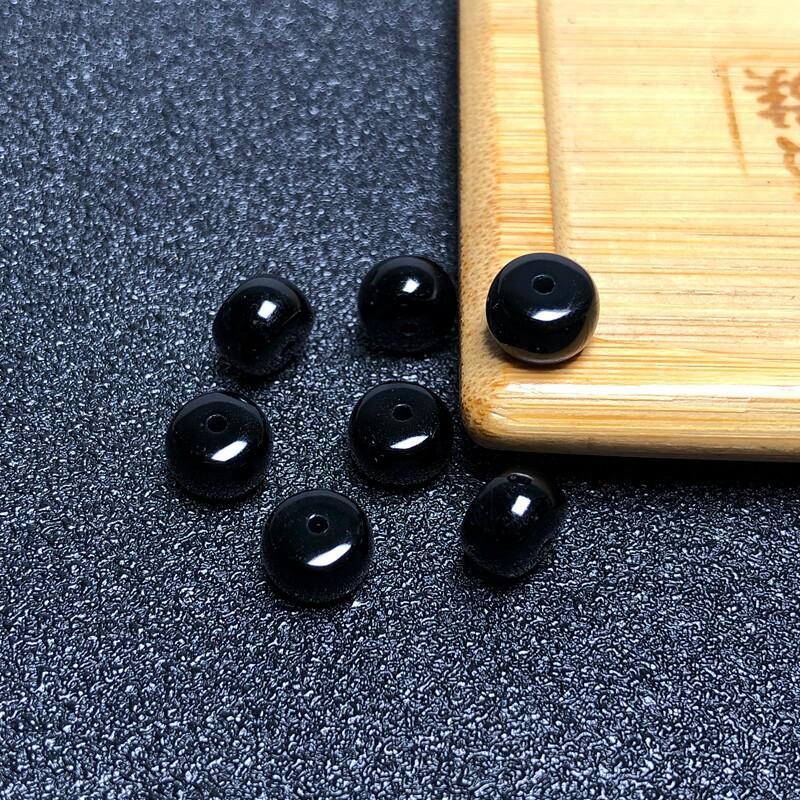 Black Agate Spacer Beads for DIY Handcrafted Accessories