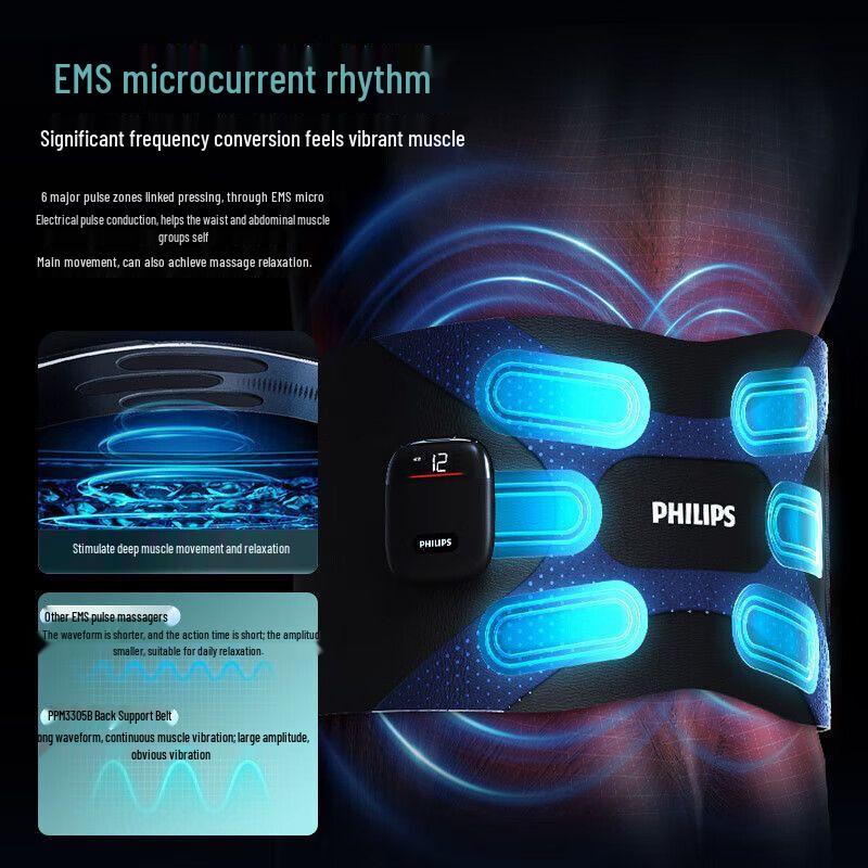 Philips Wireless Heating Waist & Abdominal Fitness Massager PPM3305B