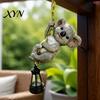 Novelty Yard Art for Trees Climbing Animal Solar Light, Resin Statue with Lantern, Powered Patio Decorations Hanging Garden Light Outdoor Tree