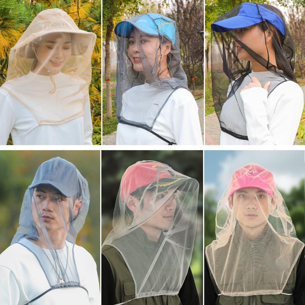 Mode Unisex Camping Mückenhut mit verstecktem Netzgitter Abweisend Insekt Bienenschutz Lässige Outdoor Sonnenschutz Angelkappe