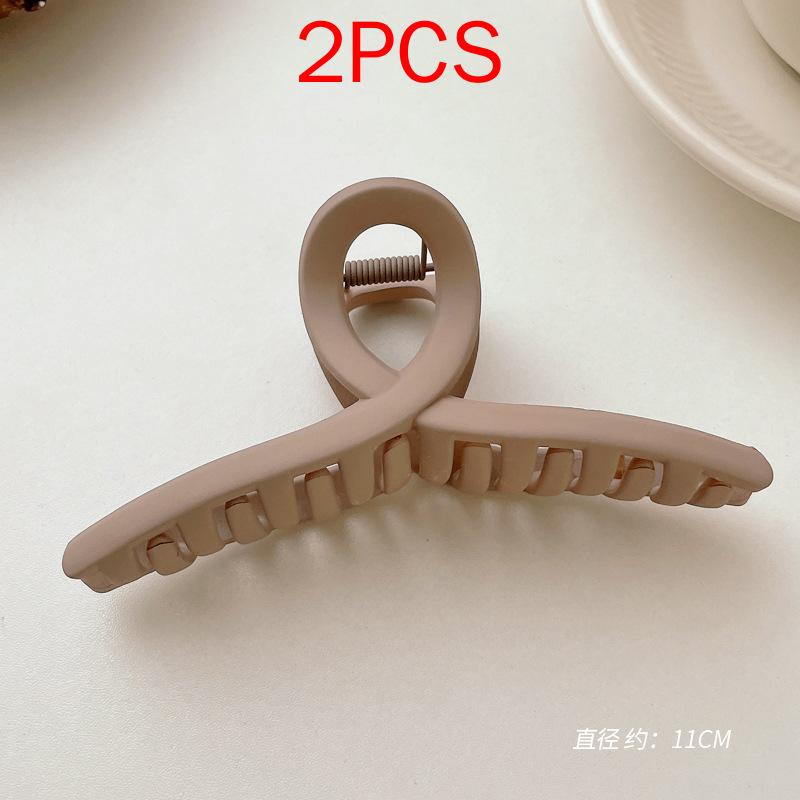 2 ΤΕΜ Premium Σετ Κεφαλών Νέο Γυναικείο Κλιπ Κλιπ Νύχι Μόδας Καφέ Μαύρο Ακρυλικό Μεγάλες Φουρκέτες Claw For Lady Clip Barrette Αξεσουάρ μαλλιών