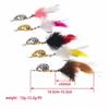 Bimoo 2pcs/5pcs Mix Bead Chain Eye  Hare Zonker Streamer W/Brass Sinker Spoon Lure Bait Set Decoy Bait Sequins Stinger Fishhook Spinner Fishing Lure