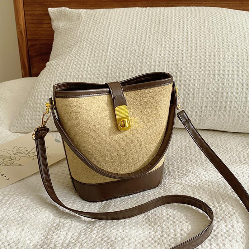 Trendy Street Style Pu Bucket Bag For Women 2023 Winter New Fashion Handbag