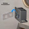 Self Adhesive Wall Mounted Toothbrush Holder No Punching Shaver Storage Stand Utensil Rack  Kitchen