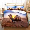 Camel King Queen Duvet Cover Tropical Desert Animals Bedding Set Lovely Wildlife Quilt Cover 2/3pcs Polyester Comforter Cover