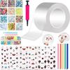 Nano Glue DIY Bubble Blowing Kit with Strong Sticky Double-Sided Tape and Decompression Toy