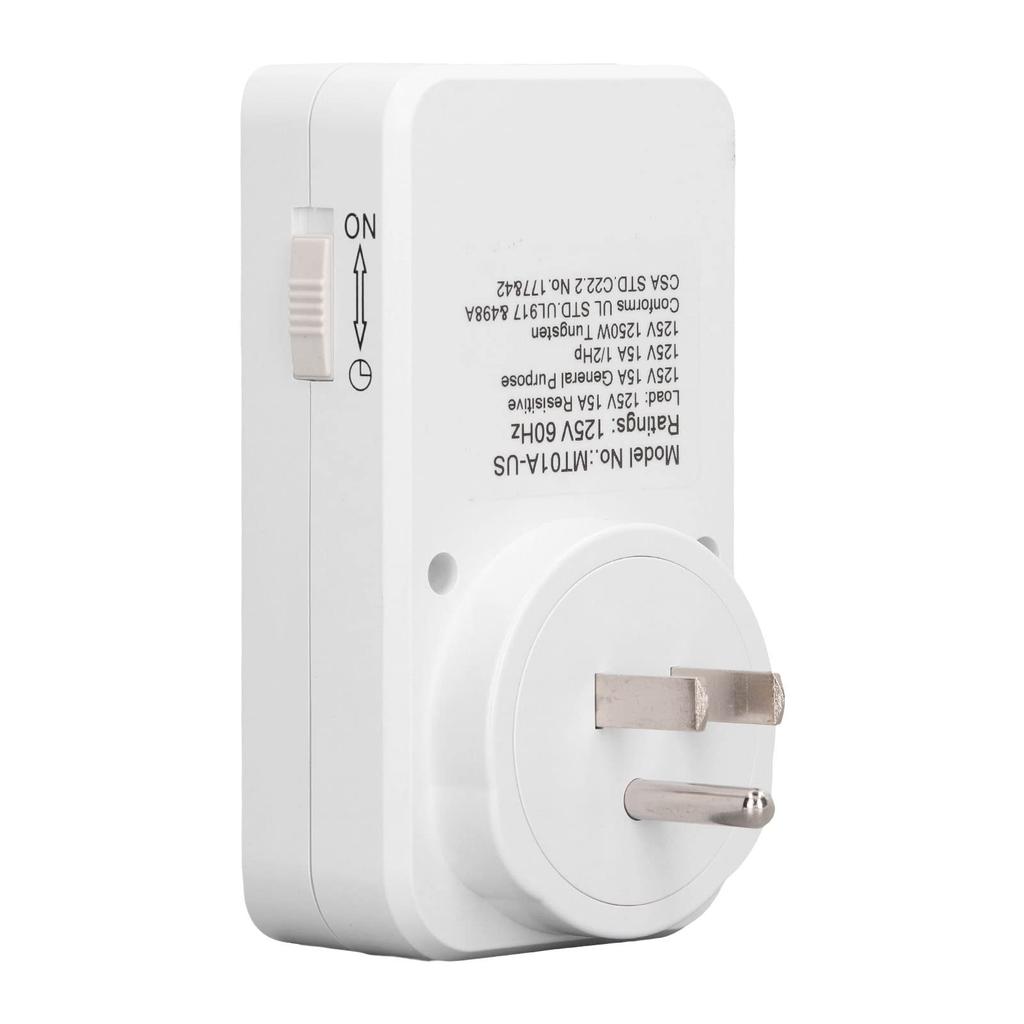 Atyhao Mechanical Indoor Power Outlet Timer with 15-Minute to 24-Hour Countdown and Automatic Shut-Off for Appliances - Energy-Saving Power Socket
