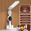 UOSU Foldable LED Desk Lamp with Fan and Clock