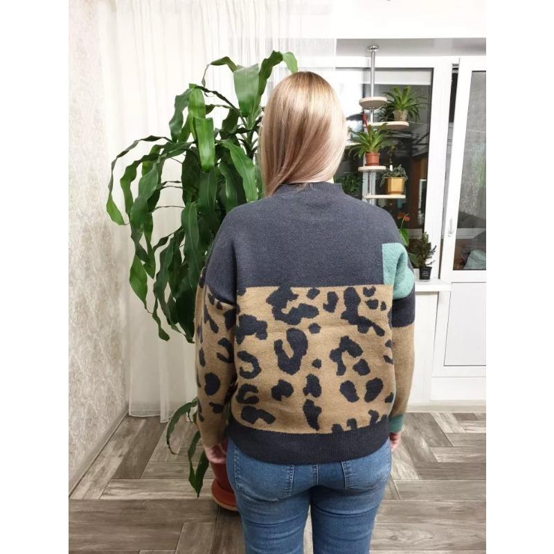 Women's Autumn and Winter Round Neck Loose Pullover Knitted Sweater