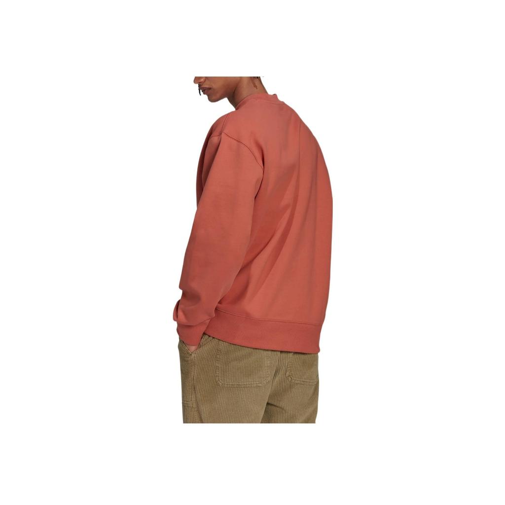 Adidas Originals Trefoil Solid Color Logo Embroidered Crew Neck Pullover Sweatshirt Men Sweatshirt HK0308