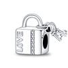 Charms Original Copper Plated Love Heart Lock Pendant Beads Fit Bracelet Diy Fine Gift Women Delicate Jewelry