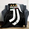 1pc Personalized Name Juventus Blanket, Gift, for Men and Women, Soft Blanket, Good for Sofa Bed Couch Travel, Lightweight Flannel Blanket