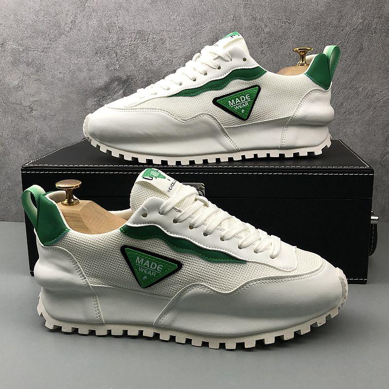 Fashion Men Sneakers White Mesh Casual Shoes Lac-up Mens Shoes Lightweight Vulcanize Shoes Walking Sneakers Zapatillas Hombre