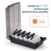 Professional Business Card Holder Box for  , Large Capacity 500 Card Storage with Dividers and Index Tabs, Clear Plastic Lid