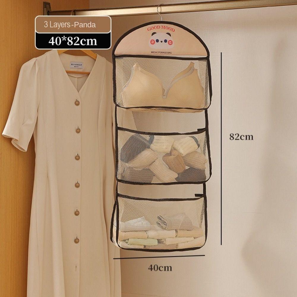 Large Capacity Storage Mesh Bag Garbage Bag Storage Artifact Breathable Underwear Storage Bag Reusable Wall Hanging