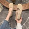 Coarse Heel Single Shoes Soft Sole One Pedal Doudou Shoes Women's Spring 2025 New Chinese Style Mary Jane Women's Shoes