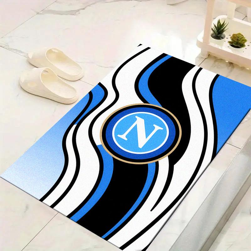 Tappeto Napoli FC per Soggiorno Camera da Letto Casa Decorazione Divano, Tappetino Antiscivolo per Giochi Bambini