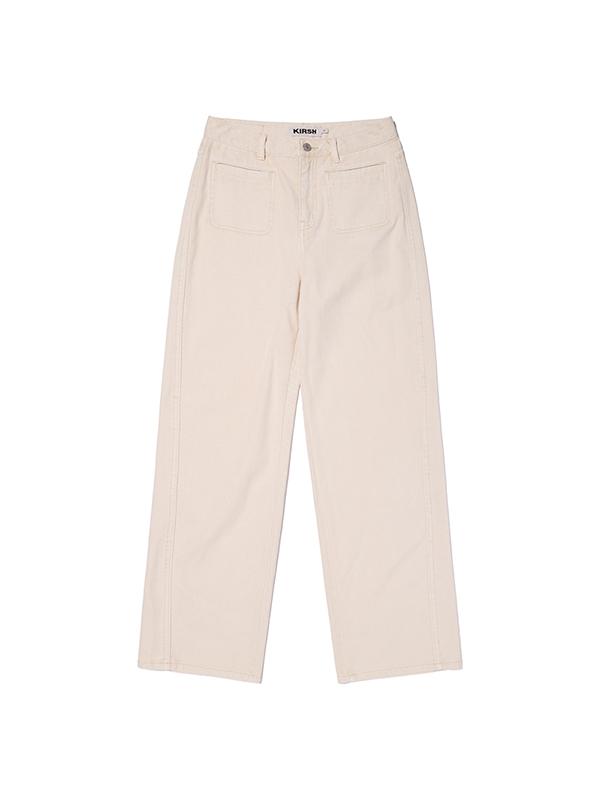 KIRSH Pigment-Dyed Curved Pants [Ivory]
