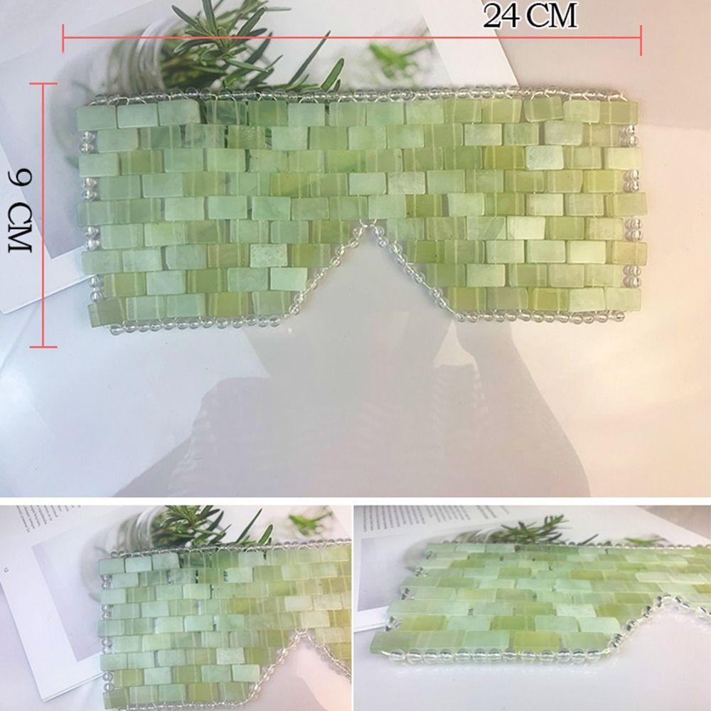 Augenmassagegerät Jade-Augenmaske Gesichts-SPA Kühlende Gesichtsmaske Geschenk Schlaf-Augenmaske Augenentspannung