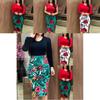 Elegant Plus Size Ladies Short/long Sleeve Floral Boho Women Party Bodycon Maxi Dress