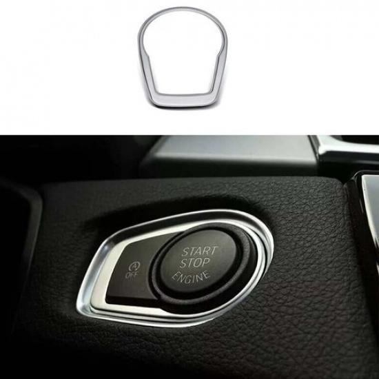 15-19 One-Click Startup Button Matte Silver For BMW 2 Series Touring Cover Trim