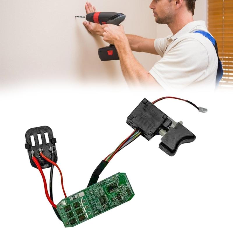 Metal Plastic Construction Brushless Control Board Switches Assembly for 16.8V Lithium Drills Three Pin Interface Design