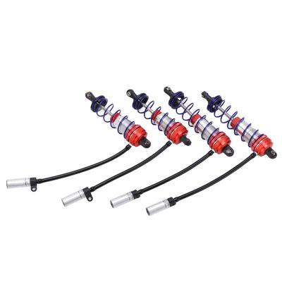 4Pcs Shock Absorber 92mm Front 105mm Rear Oil Adjustable Damper Suspension for 1 10 RC CarRed