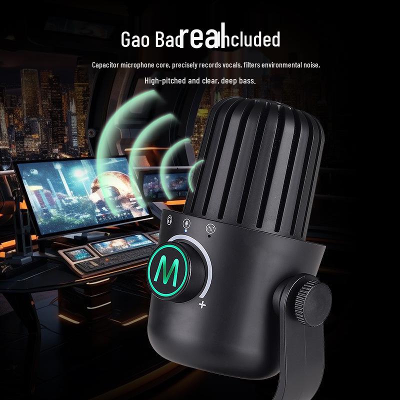USB Condenser Microphone for Recording, Gaming, Streaming, Singing - Desktop Mic for PC and Mobile Phone.