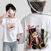 Summer New Arrival One Piece Pattern Tshirt unisex anime print casual shortsleeved fashionable streetwear top Y2K style