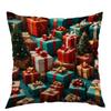 Christmas Pillow Cover Holiday Decoration Realistic Sofa Cushion Cover Bedroom Pillow
