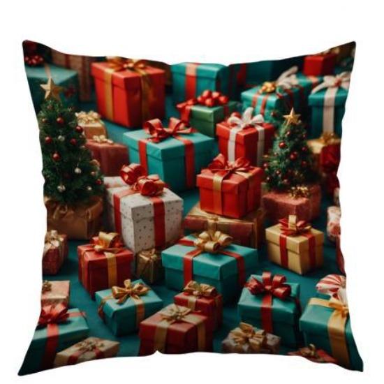 Christmas Pillow Cover Holiday Decoration Realistic Sofa Cushion Cover Bedroom Pillow