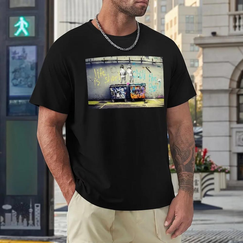 Banksy Wyluzuj Kaczkę Na Sprzedaż Koszulki Śmieszny Graficzny T-shirt Harajuku Ruszaj Się Śmieszny Sarkastyczny Dom Rozmiar Eur