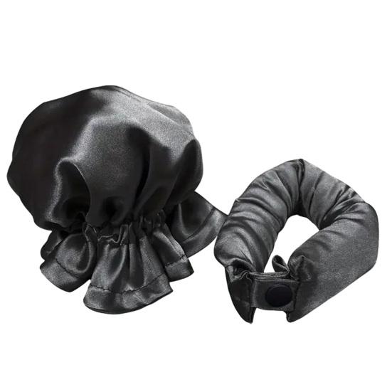 No Heat Hair Curling Rod Headband Satin Bonnet Women Overnight Sleeping Silk Hair Curler Long Hair Curls Roller Styling Tool