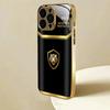 Cool Gold Tiger Pattern Gold Metallic Paint Glass Phone Case For iPhone 17 16 15 14 13 12 11 Pro Max 15 Plus 17 Air 16E Cover