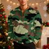 Men's Casual Camouflage Printed Semi-zipper Retro Long-sleeved Sports Sweatshirt