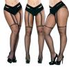 Plus Size Black Lace Top Stay Up Anti-Slip Thigh High Stocking Over Knee Fishnet Long Socks Sexy Stockings For Oversize Women Xl