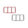 For Nissan 370Z Carbon Fiber Car Central Console Seat Heating Buttons Switch Panel Frame Decoration Sticker Auto Interior Parts