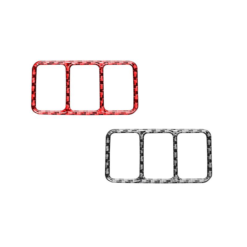 For Nissan 370Z Carbon Fiber Car Central Console Seat Heating Buttons Switch Panel Frame Decoration Sticker Auto Interior Parts