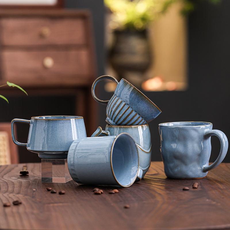 Nordic Ceramic Coffee Cup Latte Latte Flower Afternoon Tea Cup High Value Household Water Cup Mug