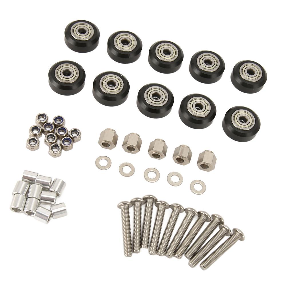 10Pcs 3D Printer Pulley Wheel Set 3D Printer POM Pulley Wheels Plastic Pulley Wheel with Bearing Idler for 3D Printer