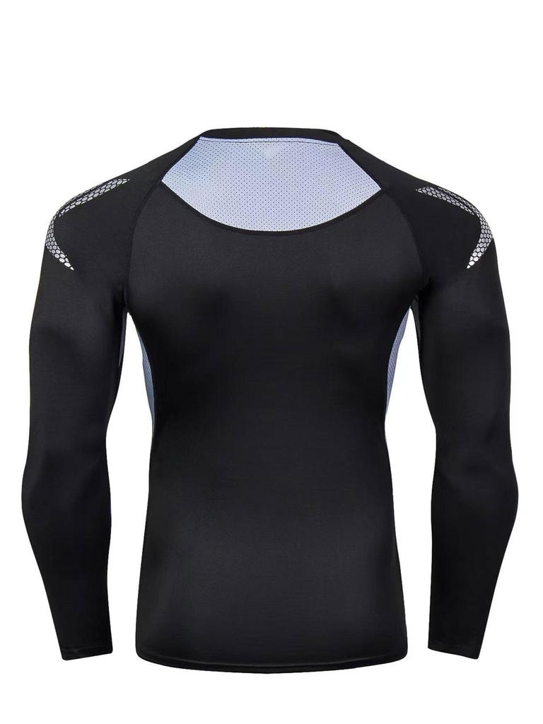 GYMSHARK Herren Schnelltrocknendes Kompressionsshirt mit langen Ärmeln - Atmungsaktive Sportbekleidung für Laufen & Fitness