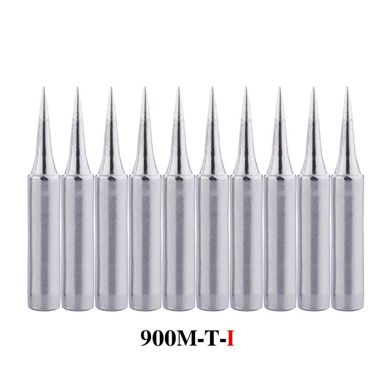 10Pcs/Lot 900M-T Series Soldering Iron Tip Set Lead Free Welding Head for Hakko 936 937 Soldering Station BGA Rework Tools