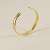 European & American Fashion Stainless Steel C-Shaped 18K Gold Adjustable Open Bangle for Women