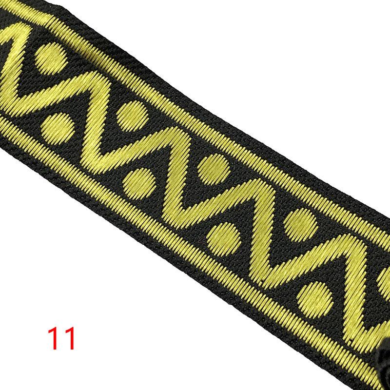 Diy handgefertigte Materialien 1 Streifen 7 Meter 2,5 cm Stickerei Ethnische Spitze Computer Jacquard Vorhang Heimtextilien Kleidung Spitzenzubehör